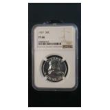 (1) 1957 Silver Franklin Half Dollar Coin (90%