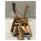 Lot Of Hatchets, Hammers, Mallet