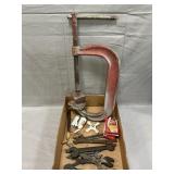 Large C Clamp, Asst. Wrenches, Old Nitro Bombs