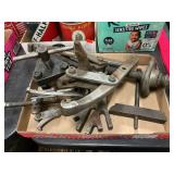 Lot With Gear Pullers, Base, Parts