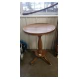 (1) Wooden Accent Table (31" Tall/23" Diameter)