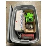 Tote With Skil Jigsaw, Box Of Plastic Cap Nails