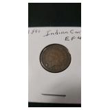 (1) 1891 Indian Head One Cent Coin