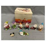 1960ï¿½s Ceramic 7 Dwarves Figurines, Mickey Mouse