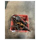 Milk Crate With Milwaukee Drill, Chicago Sander