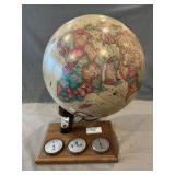 Lighted Replogle Globe With Weather Instrument
