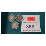 (3) Silver Mercury Dimes