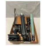 Lot With Spotting Scope, Rifle Scope,  Binoculars