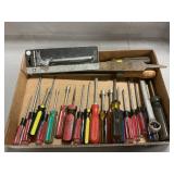 Lot Of Screwdrivers, Files, Tire Guage