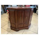 2 Door Half Hexagon Wooden Cabinet