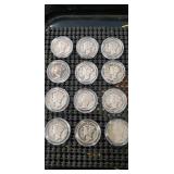 (12) Silver Mercury Dimes