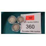 (3) Silver Mercury Dimes