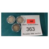 (3) Silver Mercury Dimes