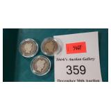 (3) Silver Mercury Dimes