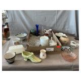 Tray Lot Of Assorted Glassware, Pottery, China