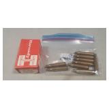 (9) 257 Roberts EMPTY Brass & (1) Partial Box Of