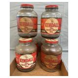 (6) Kendall Oil Jars