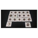 (16) Assorted Wheat Pennies & (1) Additional