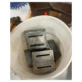 Bucket With Lead Diving Weights