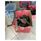 Box Lot With Motor Ouls, Asst. Tools, Small Radio
