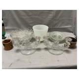 Glass Candleholders, Ashtrays, Bowls