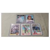(5) Pete Rose Baseball Cards