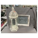 Metal Candle Lantern, Decorative Tray