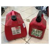 Pair Of Plastic Gasoline Cans, Small One Has