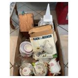 Box Lot With B & D Hand Mixer, Lighted Church,