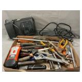 Tray Lot Of Assorted Tools, GE Radio