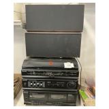 Panasonic Radio/Dual Cassette/Turntable With