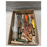 Box Lot Of Knives