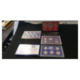 (4) Assorted U.S. Coin Sets, WWII Silver Nickel