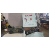 (1) Plastic G.I.Joe Toy Jeep & Pair Of Ice Skates