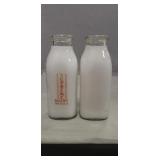 (2) Milk Bottles (Supreme Dairy, Shippensburg,