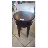 Wooden Side Table (22" Tall/16" Diameter)