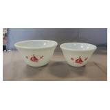 (2) Vintage McKee Milk Glass Bowls