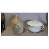 (1) F.H. Cowden Stoneware Jug (Harrisburg, PA.) &