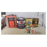 Tray Of Assorted Metal Containers