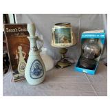 Brass Lamp, Oil Lamp, Shade, Decanter