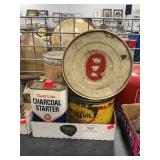 Lot Of Vintage Tins, Railroad Oil Can