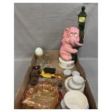 Pink Elephant Musical, Iridescent Dishes, Small