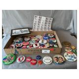 Collection Of Political & Asst Badges, Stamps,