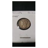 (1) 1945 Silver Mercury Dime