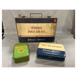 Vintage First Aid Kit Boxes With Bandages