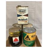 Vntage Oil Cans, Mobil Has Contents, Texamatic