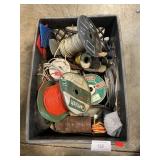 Milk Crate With Spools Of Assorted Wire
