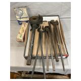 Tray Lot With Pipe Expanders, Forge Tools,