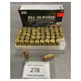 (50) Rounds Of Blazer .45 Auto Ammo