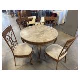 Marble Type Top Table & 4 Chairs